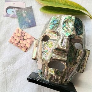 🌎 ECLECTIC HOME 🌎 VTG Aztec/Mayan style mid-century ceremonial Death Mask